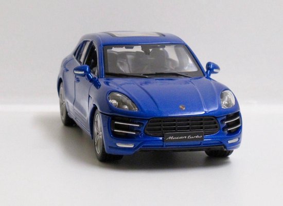 Burago 1/24 Porsche Macan Turbo, blauw van Burago