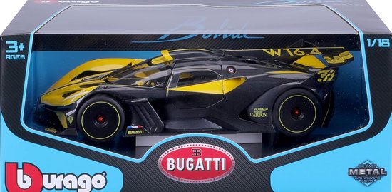 Burago B18-11047Y Bugatti BOLIDIE Super Car-1:18 Scale Die Cast, Yellow van Burago