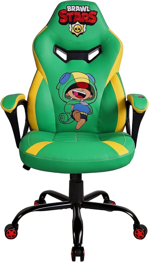 Bureaustoel - Groen - 101 x 90 x 90 cm - Kunstleren Gaming Stoel met Ergonomische Rugleuning - Voor Kinderen