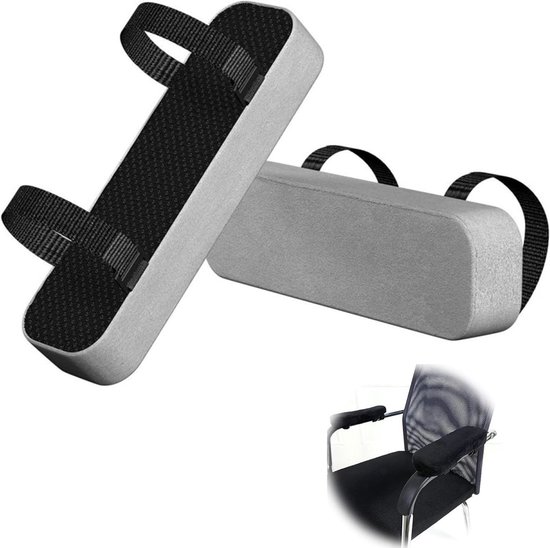 Bureaustoelarmleuningen - Ergonomische kussens voor pijnverlichting - Machinewasbaar - Comfortabele stof - Geschikt voor bureaustoel en gamingstoel van Merkloos