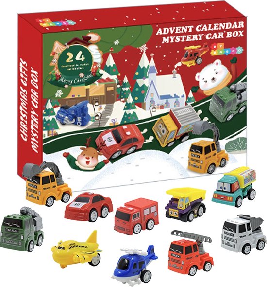 By Baboo - 24 Auto Verrassingen - Auto's Speelgoed Kinderen - Kerstcadeau Jongen - Kerstpakket - Vanaf 4 Jaar - Adventskalender 2024 Jongens - Hot Wheels - 5 jaar, 6 jaar, 7 jaar, 8 jaar, 9 jaar, 10 jaar van By Baboo