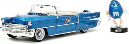 Cadillac Eldorado 1956 & Blauwe M&M's - Jada 1:24 van Jada