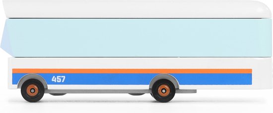 Candylab speelgoedbus Candycar World Tiny Town Bus multicolor hout. van Merkloos
