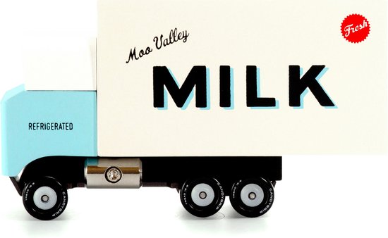 Candylab Toys Speelgoedwagen | Milk Truck van Candylab