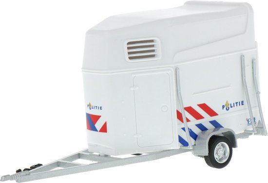 Cararama Paardentrailer Politie Cararama Modelauto 1:43 4-92820 Schaalmodel van Cararama