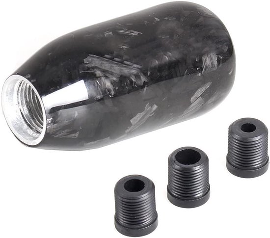 Carbon Fiber Schakelpook - Versnellingspookknop Auto - Auto Interieur Upgrade - Gepoedercoat Carbon - Universeel - Zwart