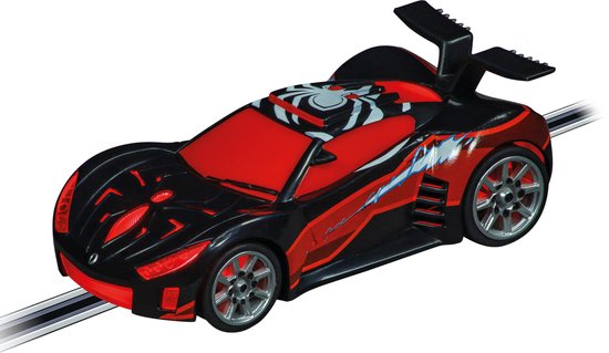 Carrera Go!!! Speelgoedvoertuig - GO!!! Spider-Man Speed Shifter - Zwart/Rood auto van Carrera