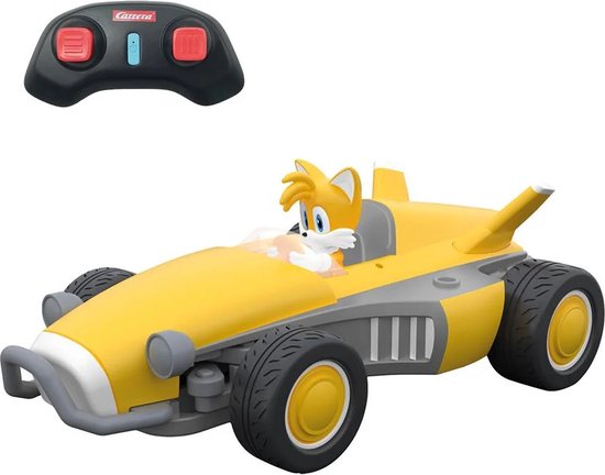 Carrera RC Auto Mini - Team Sonic Racing - Tails - Schaal 1:43 - 7,5cm RC Model Kant en Klaar van Carrera