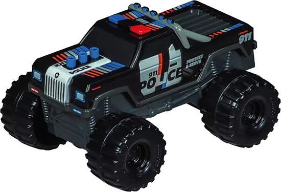 Carrera Speelgoedvoertuig - Monster Truck -Police- - Zwart - Key Rr in Schaal 1:64 Terugtrekauto van Carrera
