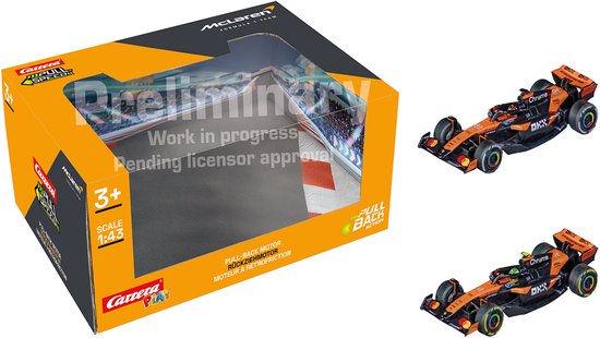 Carrera Speelgoedvoertuig - Pull and Speed - McLaren Formula 1 Team - Norris vs. Piastri - Pull-Back Twinpack Terugtrekauto van Merkloos