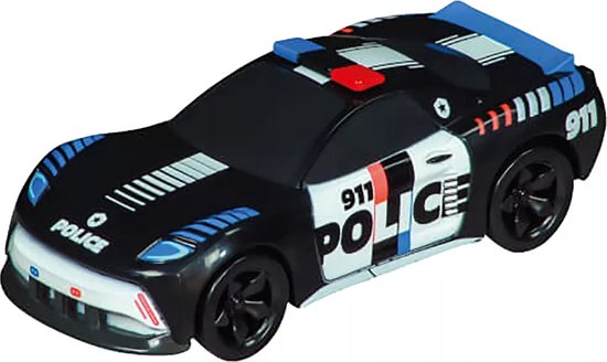 Carrera Speelgoedvoertuig - Street Rr -Police- - Zwart - Key Rr in Schaal 1:64 Terugtrekauto van Merkloos