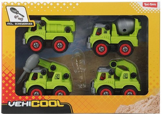 Cars & Trucks Bouwvoertuigen met Schroevendraaier van Toi-Toys.