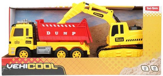 Cars & Trucks Kiepwagen met Graafmachine van Wader