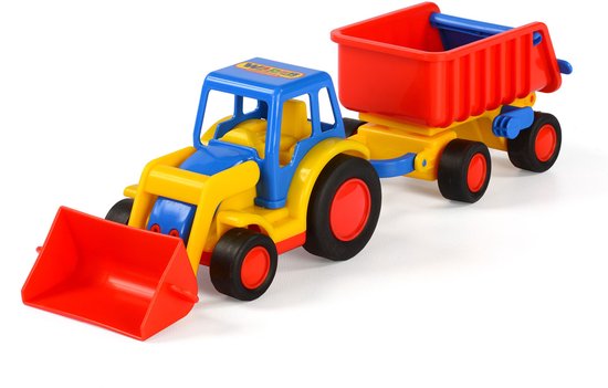 Cavallino Basics Tractor met Shovel en Trailer van Merkloos