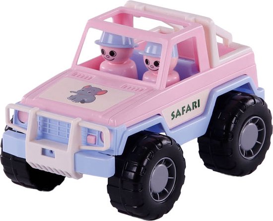 Cavallino Toys Cavallino Jeep Roze met 2 Speelfiguren van Cavallino Toys