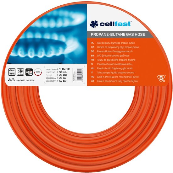 Cellfast - LPG-gasslang / 9x2,5 mm - lengte 25 m van Cellfast