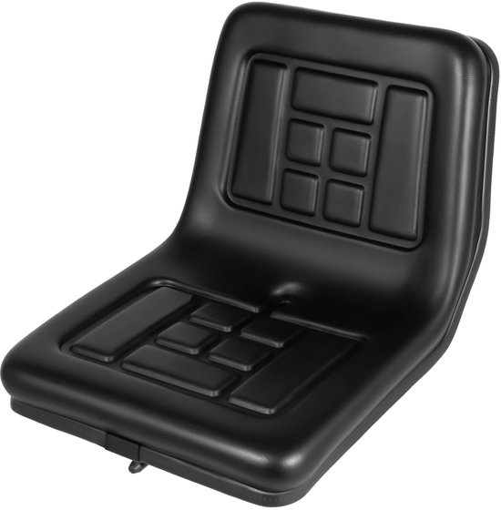 Cellista Tractorstoel Verstelbaar - Universele Stoel - Landbouw Zitstoel - PU Lederen Stoel - Met Rugleuning - 100kg Draagvermogen - 44,5x35,5x33,5cm van Merkloos