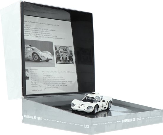 Chaparral 2D Chevrolet Minichamps Modelauto 1:43 1966 Phil Hill / Joakim Bonnier Chaparral van Minichamps