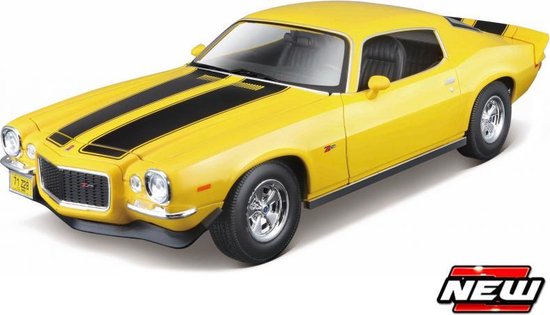 Chevrolet Camaro 1971 Geel / Zwart 1-18 Maisto van Maisto
