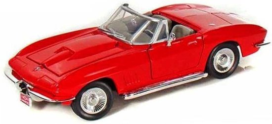 Chevrolet Corvette 1967 Rood 1-24 Motormax van Chevrolet