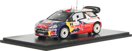 Citroën DS3 WRC Spark Modelauto 1:43 2011 Sebastien Ogier / Julien Ingrassia Citroën Total WRT van Citroën