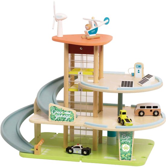 Classic World Houten Duurzame Garage met Accessoires, 19dlg. van Merkloos