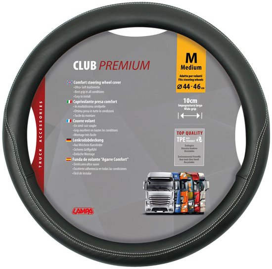 Club, Skeentex stuurwielhoes - M - ? 44/46 cm - Zwart van Skeentex