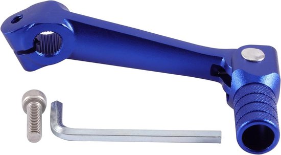 CNC Schakelhendel - Vouwbare Versnellingspook - Motoronderhoud - Anti-slip Groove Ontwerp - 12mm Montagegat - Blauw