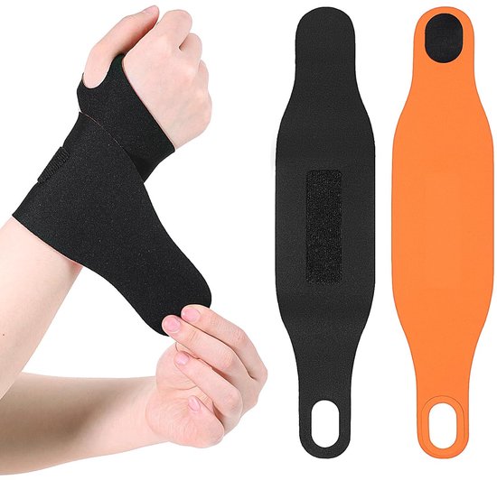 cobee 2 Stuks Polsbrace Band, Polsbrace voor Carpale Tunnel Nachtondersteuning, Ultradunne Elastische Compressie Polswikkels voor Links Rechts Hand Fitness Sport Tennis