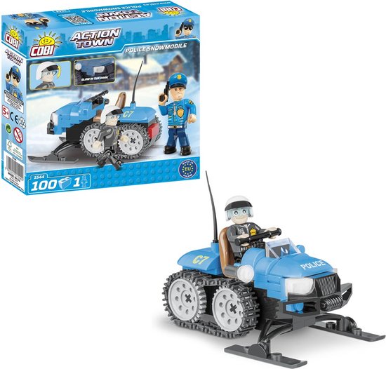 Cobi 100 Pcs Action Town /1544/ Police Snowmobile van COBI