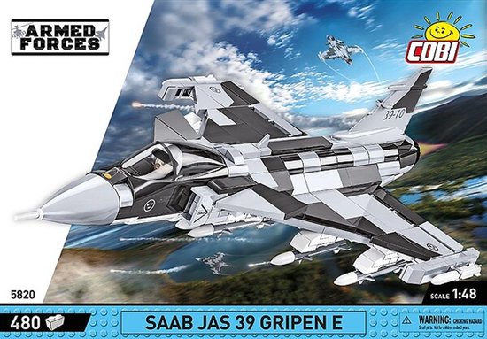 Cobi 5820 - Saab JAS 39 Gripen E - Armed Forces - 480 onderdelen - Bouwdoos van COBI