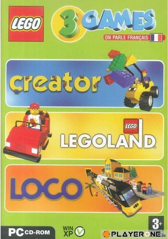 Coffret LEGO : 3 Jeux Creator + Legoland + Loco : PC DVD ROM , FR van LEGO