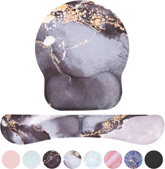 Comfortabele Polssteun voor Toetsenbord en Muismat - Traagschuim met Anti-slip Grip voor Kantoor en Gaming van Merkloos