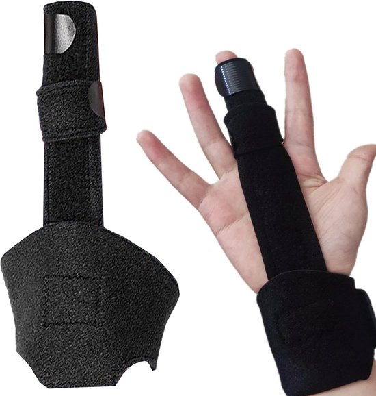 Comfortabele vingerspalk, wijsvinger, spalk, vingersteun met aluminium rail, vingerspalk, middelvinger, vingerspalk voor boxerfractuur, artritis, verstuiking