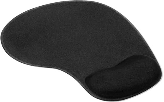 Comfortabele Zwarte Polssteun Muismat met Antislip Functie - Ideaal voor Werk en Gaming van Merkloos