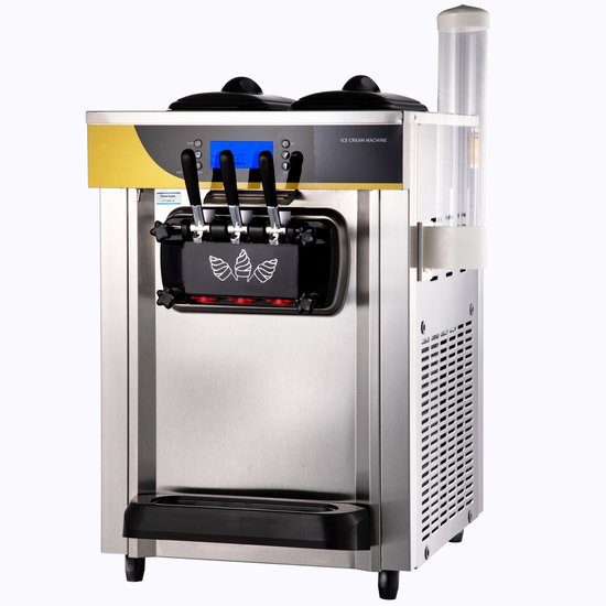 Commerciële Softijsmachine IJsmaker met 3 Smaken, Capaciteit 22-30L/H van Vevor