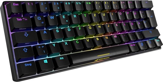 Compact 60% Gaming Toetsenbord Met Hot-Swap Kailh Rode Schakelaars van Merkloos