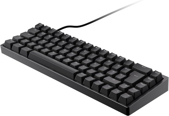 Compact 65% Gaming Toetsenbord met Hall Effect Schakelaars, 8000 Hz, Stille Magnetische Switches en ISO-Duits van Merkloos