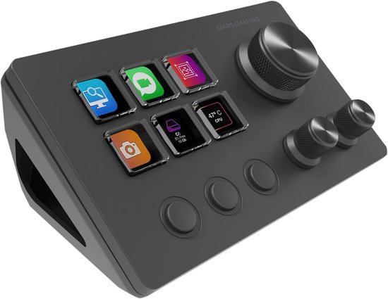 Compacte Controle Deck met LCD Knoppen en Draaiwielen voor Streaming en Creatief Werk van Merkloos