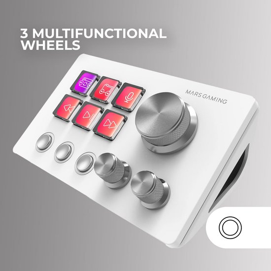Compacte Stream Deck met 6 LCD Knoppen, 3 Draaiwielen en Software - Voor Gaming, Streaming en Design van Elgato