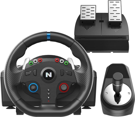Competitiestuur met Pedalen en Shifter voor PC - 270 Graden Wiel en Nul Dode Zone voor Simulatiegames van Subsonic
