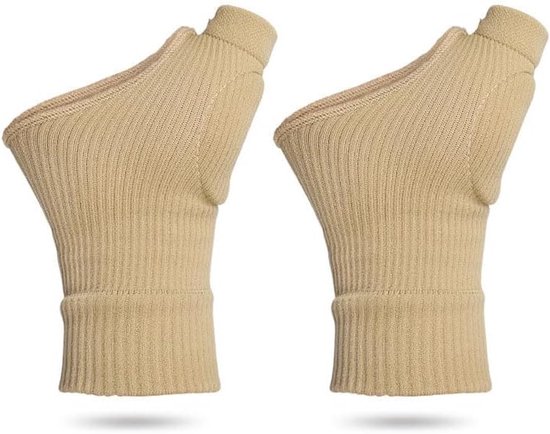 Compressiehandschoen van nylon, ademende duimondersteuningshandschoenen met gel, polsbandages voor dames en heren, vingerloze handschoenen, polssteun voor sport