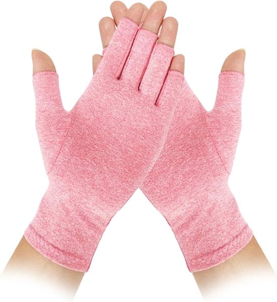 Compressiehandschoenen voor dames en heren, artritis-handschoenen, compressie vingerloze handschoenen, reumahandschoenen zonder vingertoppen, compressiehandschoenen voor