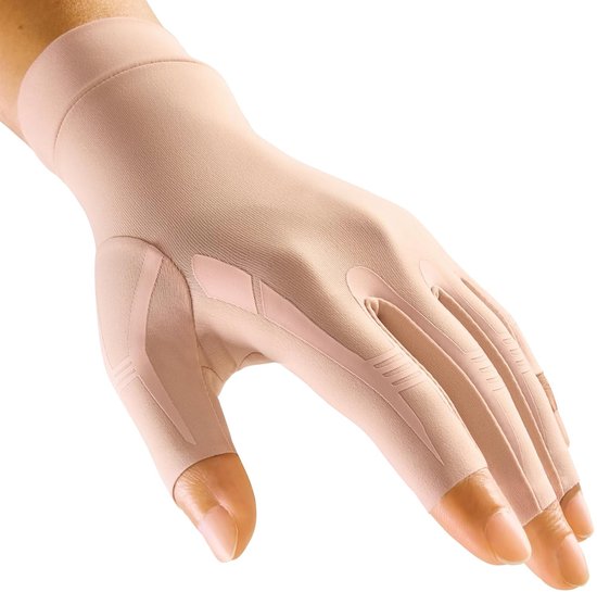 Compressiehandschoenen voor dames en heren, comfortabele compressiehandschoenen, vingerloos, voor werk, slapen, sport, medische reuma, warmte, voor artritis, carpaal tunnel, zwellingen