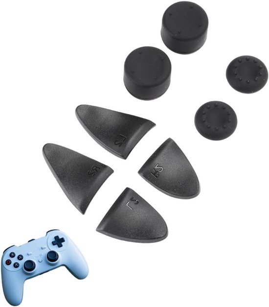 Controller Accessoires Kit - Gamepad Covers - Verbeterde Gaming - Premium Siliconen Materiaal - 34g Pakket - Zwart van Merkloos