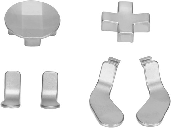 Controller Accessoires Kit - Vervangende Onderdelen - Game Verbeteren - Roestvrij Staal - 4 Paddles 2 D-Pads - Zilver van Merkloos