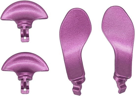 Controller Achterpeddels - Vervangende Achterknoppen - Controller Personaliseren - Roestvrij Staal - 4 Stuks - Paars van Merkloos