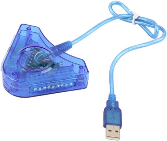 Controller Adapter - Game Converter - PC Gaming - Dubbele Poort - 85 x 75 x 22 mm - Blauw van Merkloos