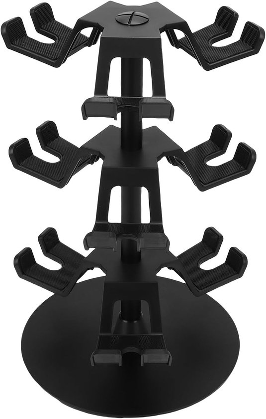 Controller en Headset Standaard - Gaming Organizer - Gaming Bureau Opruimen - 360 Graden Draaibaar - 3 Lagen - Zwart