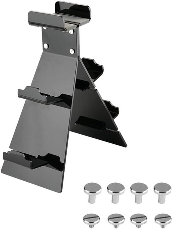 Controller en Hoofdtelefoonstandaard - Accessoirerek Desktop - Gaming Organisatie - Hoogtransparant Acryl - 30 cm - Zwart